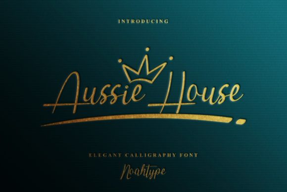 Aussie House: A Script Font for Elegant Editorial Design