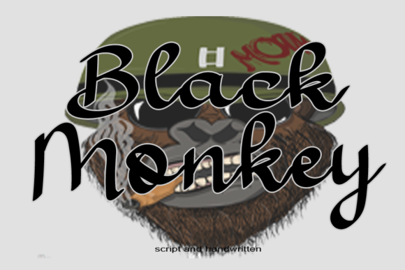 Black Monkey: A Playful Script Font for Editorial Design