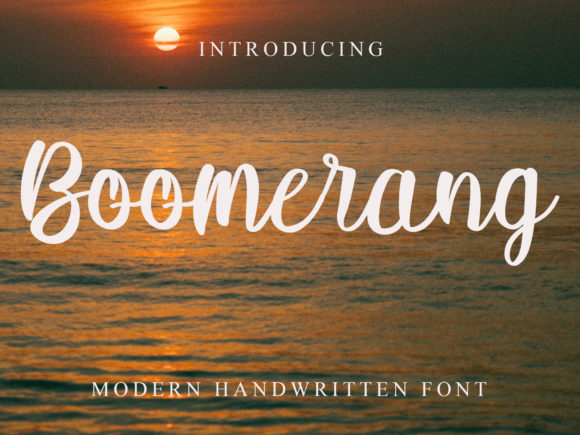 Boomerang Font for Editorial Design and Branding