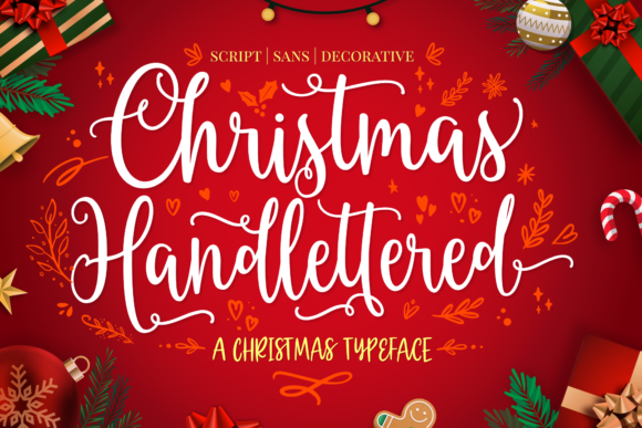 Christmas Hand-lettered Trio: A Chic Script Font for Holiday Crafts