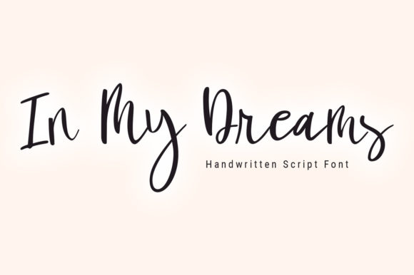 In My Dreams Script Font for Craft Creations