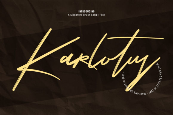 Karlotus: A Graceful Script Font for Digital Marketing