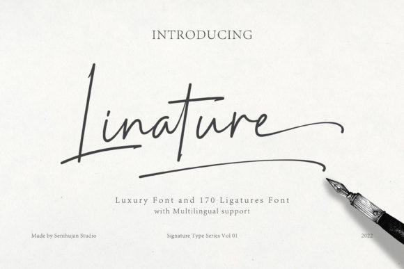 Linature: A Delicate Script Font for Handmade Creations