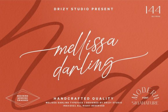 Mellissa Darling Font for Business Branding